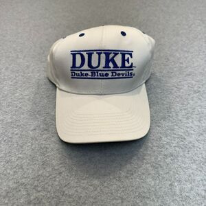 Vintage Duke Blue Devils Hat Cap Mens Blue Split Bar Snapback The Game 90s White
